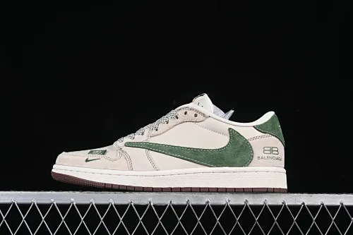 All categories Air Jordan Jordan series basketball shoes Air Jordan 1 Low High-end customized low-top sneakers Travis Scott x Fragment Design x Jordan Air Jordan 1 Low OG SP AJ1 Joe 1 Balenciaga joint suede green hook low-top cultural casual sneakers XS3086-015